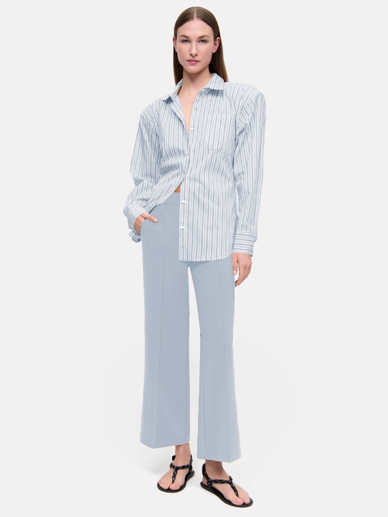 Cambio Cameron Wide-Fit Cropped Trousers With Elastic Waistband